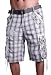 ROAR Realto Plaid Belted Stand Tall Cargo Mens Shorts Gray Size 38