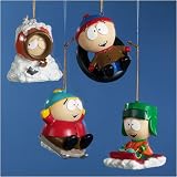 Set of 4 South Park Characters - Kenny, Cartman, Stan & Kyle Christmas Ornaments