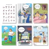 Gay Assorted Birthday Greeting Cards 12 Pack:Dicky Mood Chart, Holy Viagra, Yoga, Not that Dyke! and Little Prick