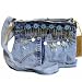 Denim Shoulder Bag with Bead Decor Crafted from Vintage Denim