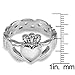 Stainless Steel Claddagh Ring with Celtic Knot Eternity Design (6.0mm) - Sizes 5-13