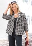 Houndstooth Cropped Jacket
