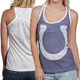 NFL Touch by Alyssa Milano Indianapolis Colts Ladies Royal Blue-White Sublimated Burnout Tank Top (Large)
