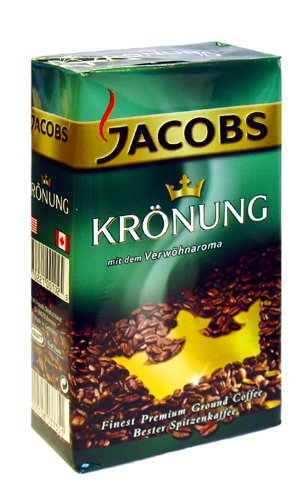Jacobs Kronung Coffee, 8.81-Ounce Vacuum Packs (Pack of 4)