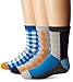 Jefferies Socks Boys' Gingham/Color Block/Argyle Crew Socks 3 Pair Pack