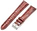 Artisan of Italy CITPD400-0320MR Men's Dress Padded Crocodile 20mm Tan Watch Strap