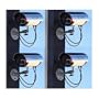 Bullet Style Dummy Cameras with Outdoor Housing - Lot of 4 Imitation Security Cameras with LED Lights