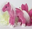 Plush Horse, Gem Pink Sparkle Horse