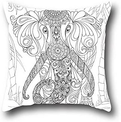 Koxuy Bbypillow Case Set,solid Art Elephant Home Sofa Decorative Pillow Case Cotton Blend Square 20*30