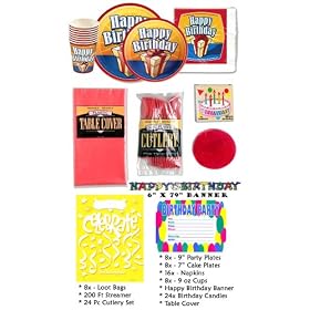 8x Child Birthday Party Set - Big Present