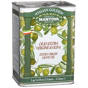 Mantova Golden Italian Extra Virgin Olive Oil, 102-Ounce Tins (Pack of 2) by Mantova