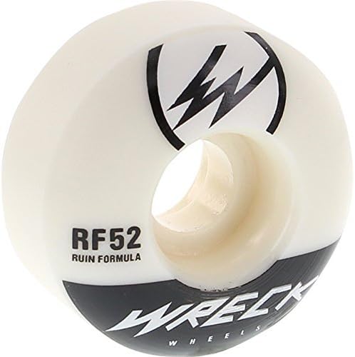 Wreck W1 52mm 101a White/Black Skateboard Wheels (Set Of 4) by Wreck Wheels