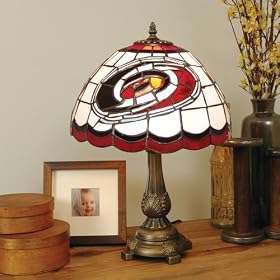 19" NHL Carolina Hurricanes Hockey Logo Tiffany Style Table Lamp