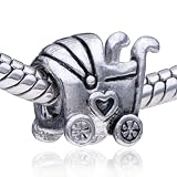 Baby Carriage Charm European Bead Fits Pandora Bead & Bracelet