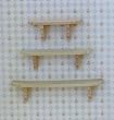 Dollhouse Miniature Set of 3 Unfinished Wall Shelves