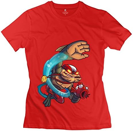ZHIBAO Women's Cool Cartoon Animal Fish T-shirt XL
