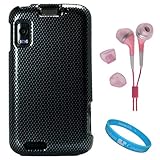 Carbon Fiber 2 Piece Protective Rubberized Crystal Hard Case for AT&T Wirel ....