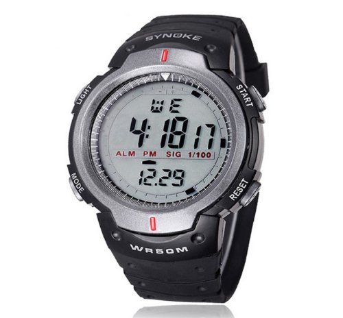 ABC Waterproof Outdoor Sports Men Digital LED Quartz Alarm Date Wrist Watch