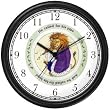 Ole or Old King Cole - from Mother Goose by Artist: Sylvia Long Wall Clock by WatchBuddy Timepieces (Slate Blue Frame)