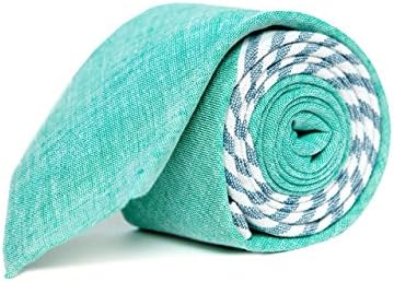 Mosaic Menswear Color Block Neckties (Mint)