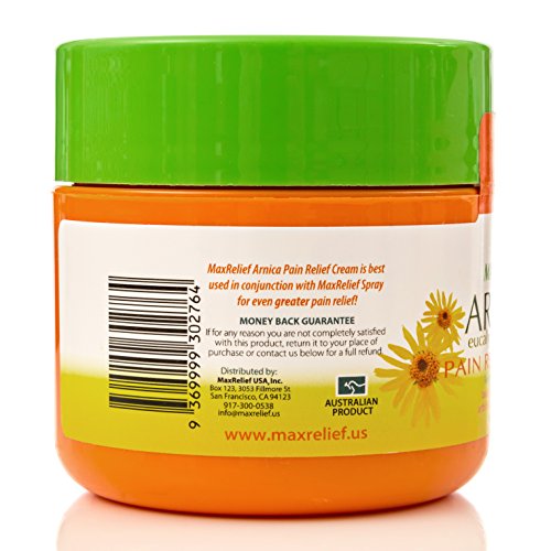 MaxRelief Australia's 1 Pain Relief Cream 3X more Arnica than other Pain Creams + Eucalyptus