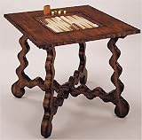 Powell La Questa Cottonwood Game Table with Game Pieces
