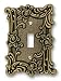 Amerelle 60TAB Provincial Toggle Wallplate, Antique Brass