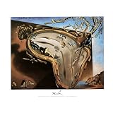 Professionally Framed Salvador Dali Clock Explosion Art Print Poster - 11x14 with RichAndFramous Black Wood Frame