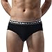 DAVID ARCHY Men's Underwear Briefs Micro Modal Dual Pouch Briefs Support Pouch Comfortable Soft Briefs for Men 4 Or 7 Pack (XL, Black)