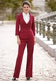 : Portrait-Collar Pantsuit