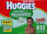 Huggies Baby Wipes Refill, Cucumber and Green Tea, 832 count