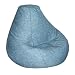 American Furniture Print and Plush Adult Bean Bag, Denim