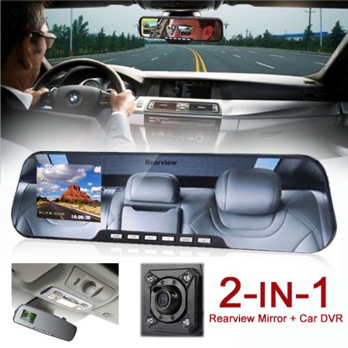 Indigi® 2.7" TFT LCD Dual Camera Rotated Lens Car DVR Vehicle Video Recorder DashCam