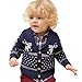 ZOEREA Toddler Unisex Baby Button-up Cotton Coat Deer Christmas Cardigan Sweater