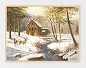 2 Country Cabin Deer Prints Home Decor Art Pictures