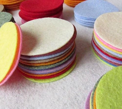 27 Wool Felt Random Color Circle Die Cuts Appliques Penny Rug Bow Making Sewing Crafts Fabric Die Cutting DIY 3"