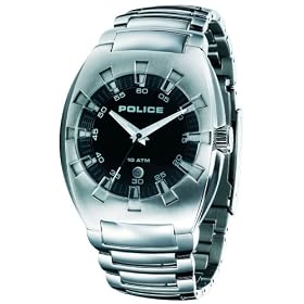 Police 'Alert' Gents Stainless Steel Bracelet Watch With Black Dial