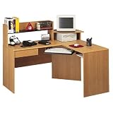 Cheap Corner Computer Desk with Hutch - Light Alder Finish save price Cheap Corner Computer Desk with Hutch - Light Alder Finish save price