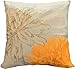 Blue Dolphin Decorative Flower Emboirdery & Applique Floral Throw Pillow Cover 18
