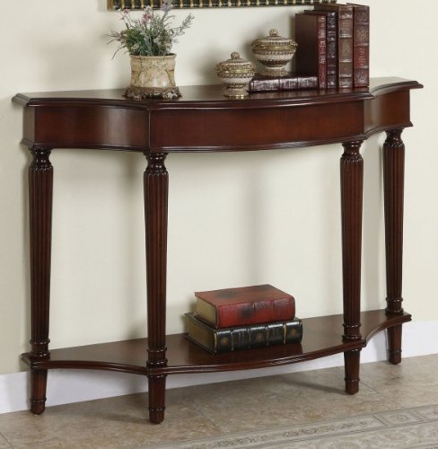 Masterpiece Console Table with 4 Reeded Legs with Lower Shelf