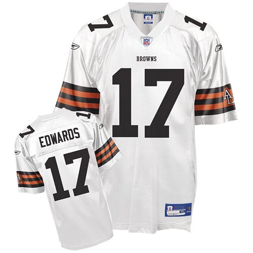 Reebok Cleveland Browns Braylon Edwards Replica White Jersey Large