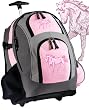 Pink Horse Rolling Backpack Horses - Wheeled Travel Bag or School Trolley Bags - For Horse Lovers - Best Unique Horses Gifts - CUTE!