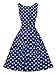 LUOUSE Women Retro Back V Sleeveless Vintage 1950's Cocktail Party Wedding Dress