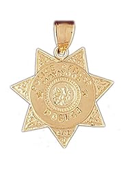 CleverEves 14K Gold Pendant Police Badge 4.9 - Gram(s)