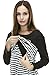 Bearsland Women's Maternity Nursing Striped Patchwork Breastfeeding Top,Black,Medium