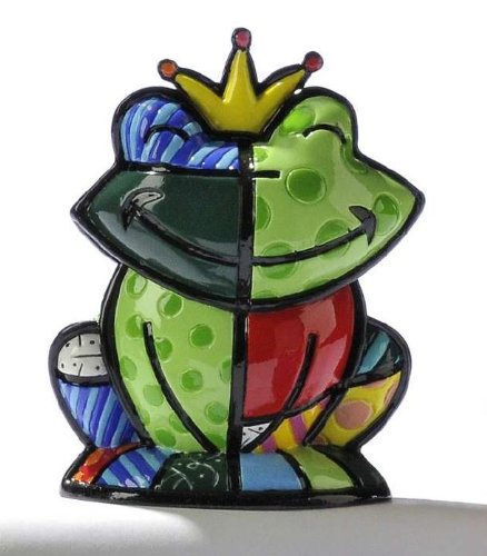 Romero Britto Frog Charming Frog Prince Miniature Pop Art Figurine