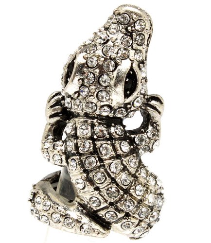 Creepy Crawly Crystal Covered Crocodile Fashion 