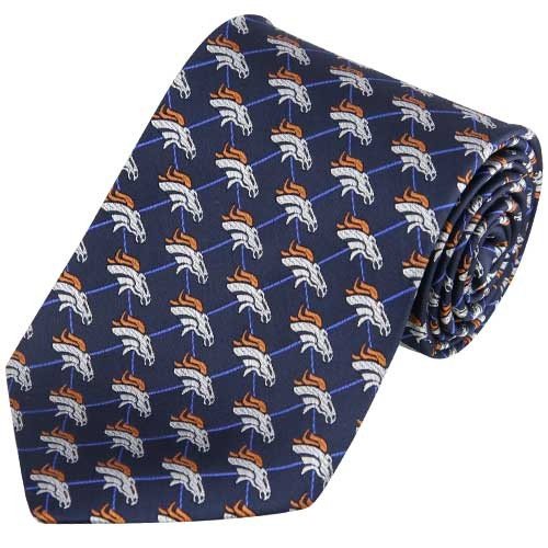 Denver Broncos Woven Silk Tie