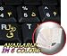 FARSI (PERSIAN) KEYBOARD STICKERS WITH YELLOW LETTERING ON TRANSPARENT BACKGROUND FOR DESKTOP, LAPTOP AND NOTEBOOK