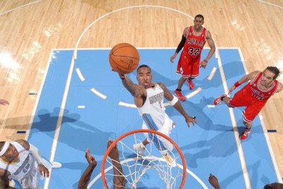 Chicago Bulls v Denver Nuggets: J.R. Smith Photographic Poster Print by Garrett Ellwood, 12x18